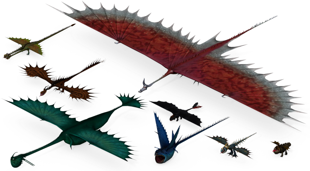 Wild Skies Dragon Models - Все Драконы Из Как Приручить Дракона (1024x576), Png Download