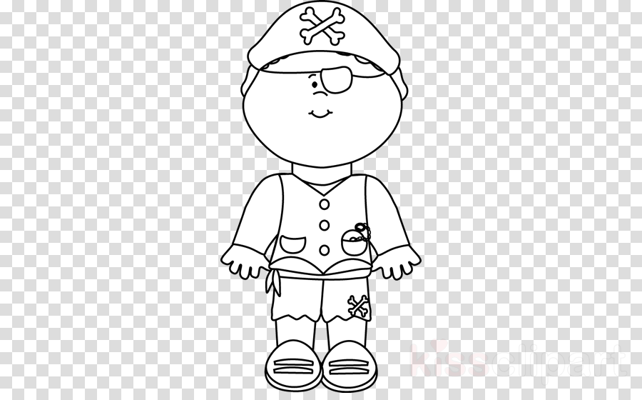 Black And White Pirate For Kids Clipart Pirate Clip - Moomin Svg (900x560), Png Download