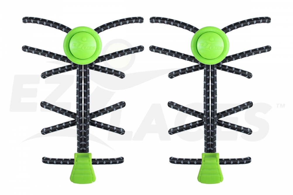 Speedline Black - Ezlaces No-tie, Reflective, High Performance, Elastic (1000x1000), Png Download