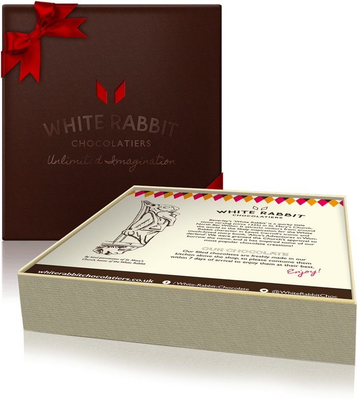 White Rabbit Chocolatiers 16 Piece Chocolate Box - Box (992x992), Png Download