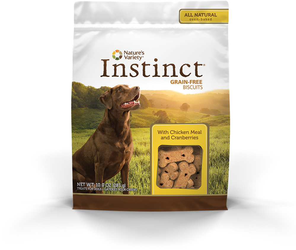 Nature's Variety Instinct Grain-free Dog Biscuit Treats - Instinct Chicken Meal Cranberries And Garlic Biscuits (1000x1000), Png Download
