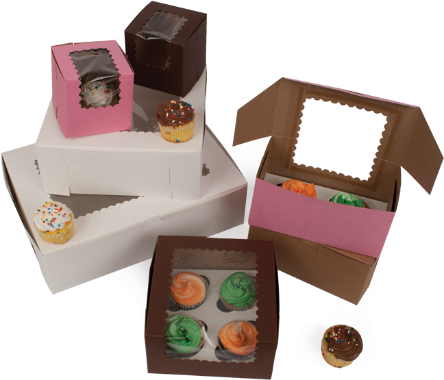 Window Cupcake Boxes - Cupcake (700x700), Png Download
