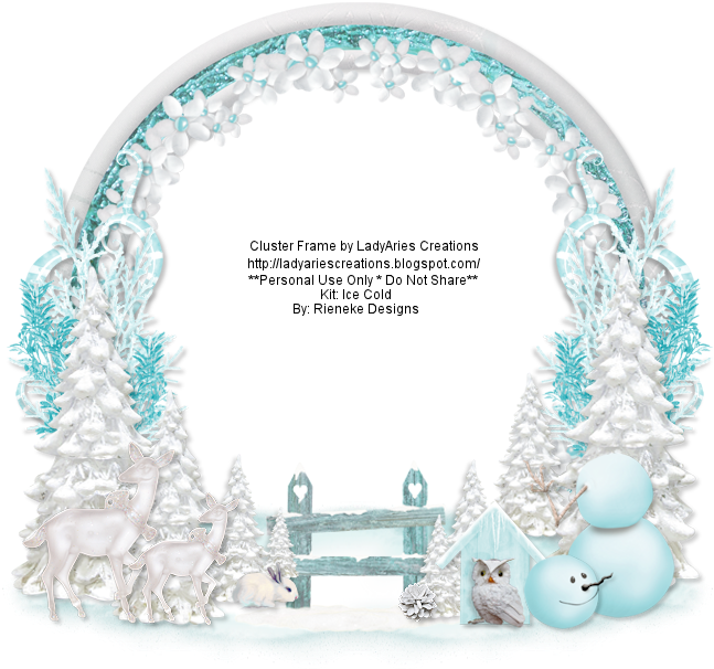 Ice Cold Cluster ~ Rieneke Designs Ct - Cluster Winter (650x650), Png Download
