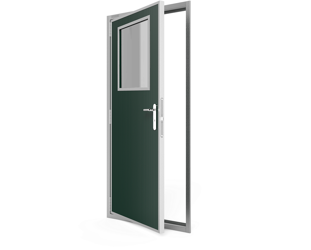 Stainless Steel Exterior Doors - Sandwichpanelen Ramen Deuren Antraciet (1000x1000), Png Download