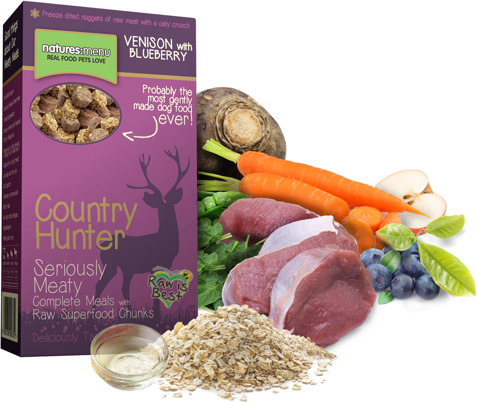 Superfood Crunch Dog Biscuit Venison With Blueberries - Natures Menu Dry Food (1000x1000), Png Download