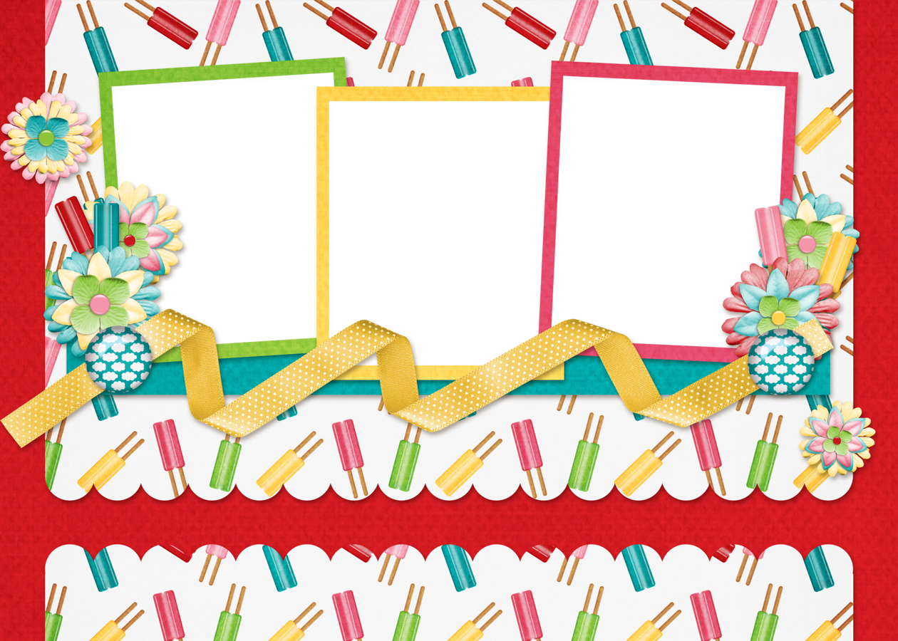 Moldura Com 6 Fotos Png Tema Infantil (1260x900), Png Download