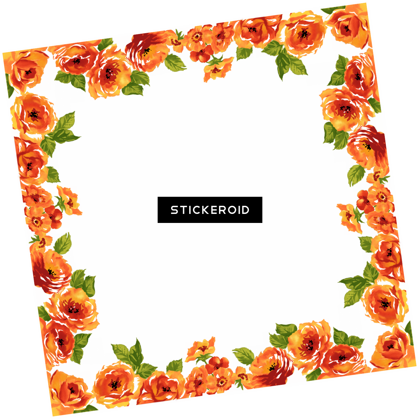 Wedding Flowers - Flower Border Design Png (1444x1445), Png Download