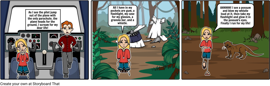 My Canadian Shield Journey - Hatchet Storyboard (1164x385), Png Download