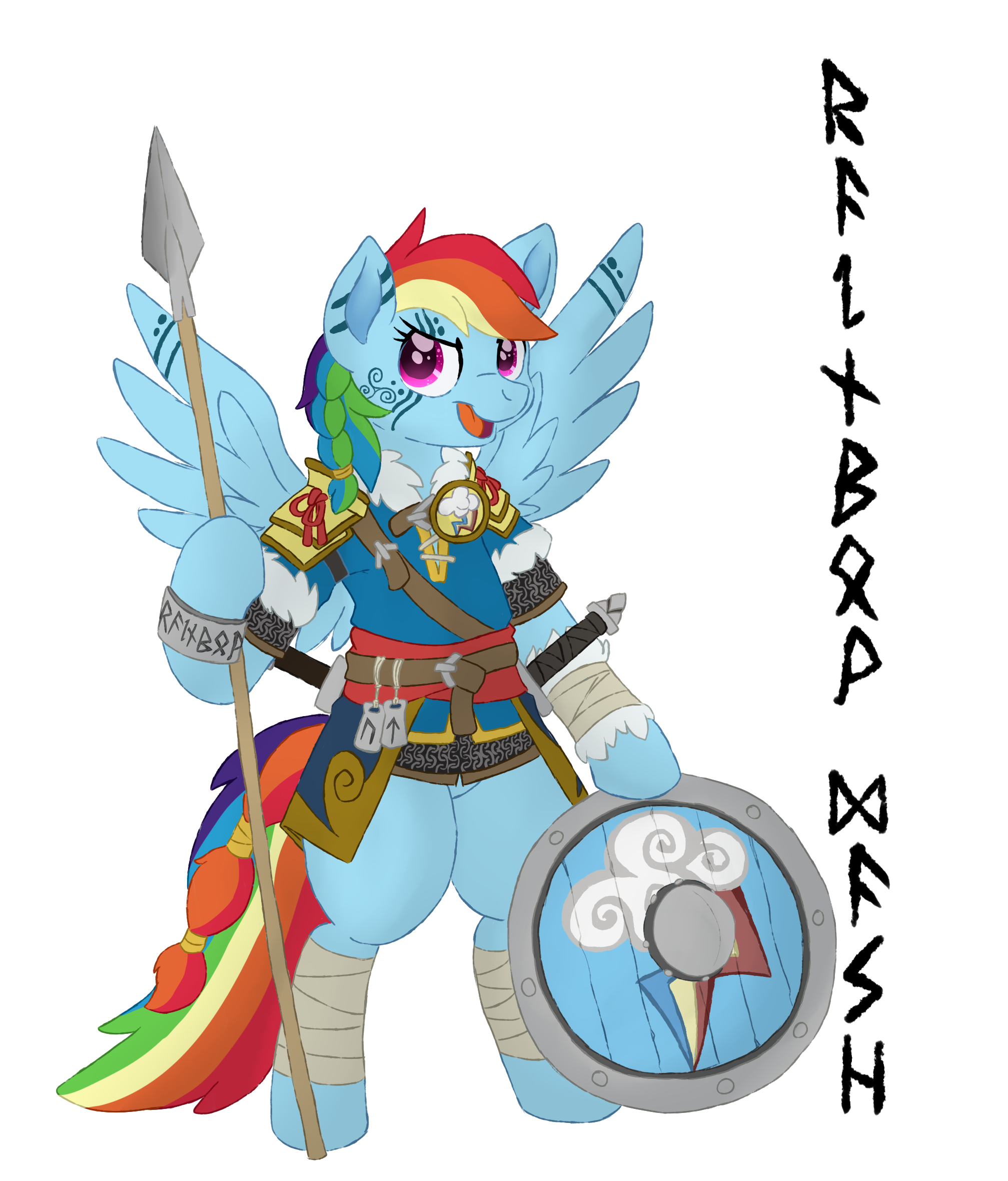 Shield Maiden Dashie By Jearic - Dashiegames (2014x2491), Png Download