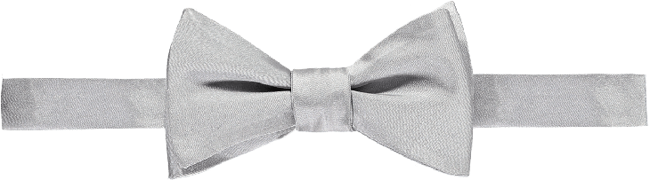 Bow Tie Silk Grey - Cinta Lazo Blanco Png (750x750), Png Download