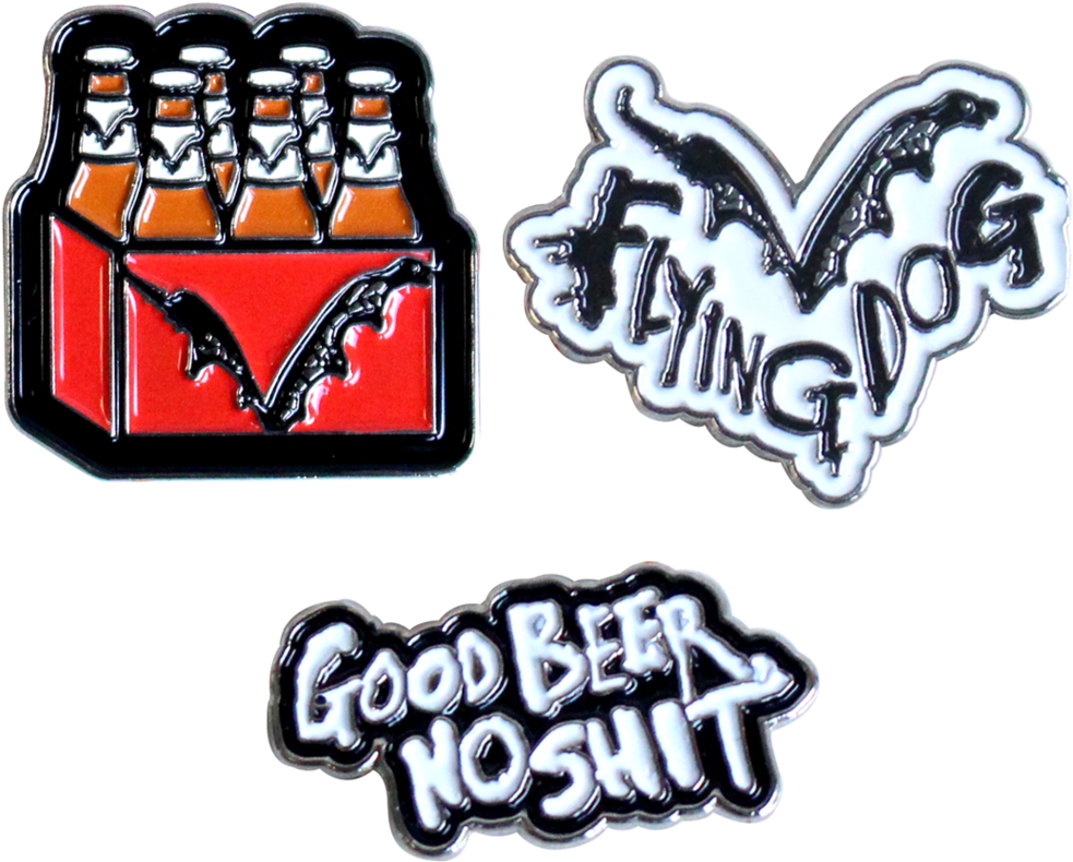 Flying Dog Enamel Pins (1024x1024), Png Download