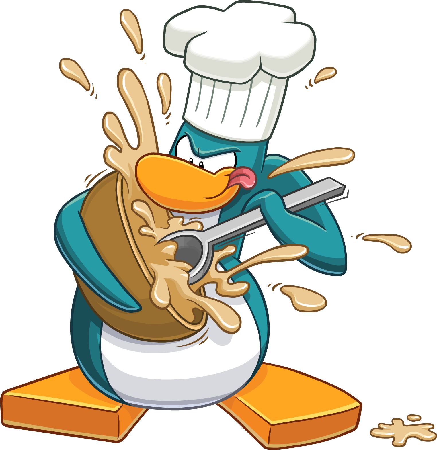 Perry The Pizza Guy - Club Penguin Pizza Man (1524x1570), Png Download