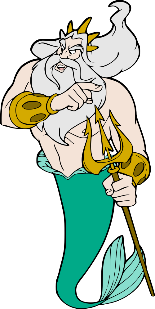 King Triton (500x996), Png Download