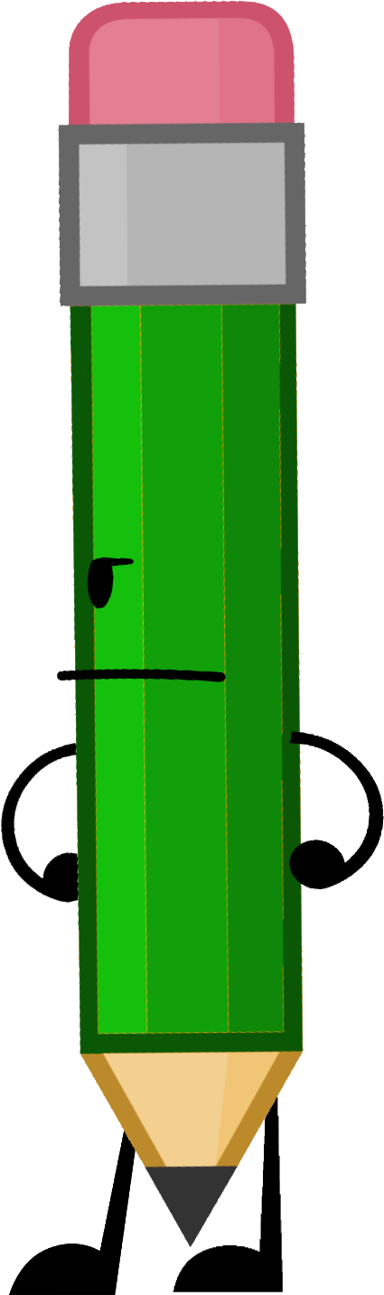 Green Pencil Idle - Clip Art (634x1517), Png Download