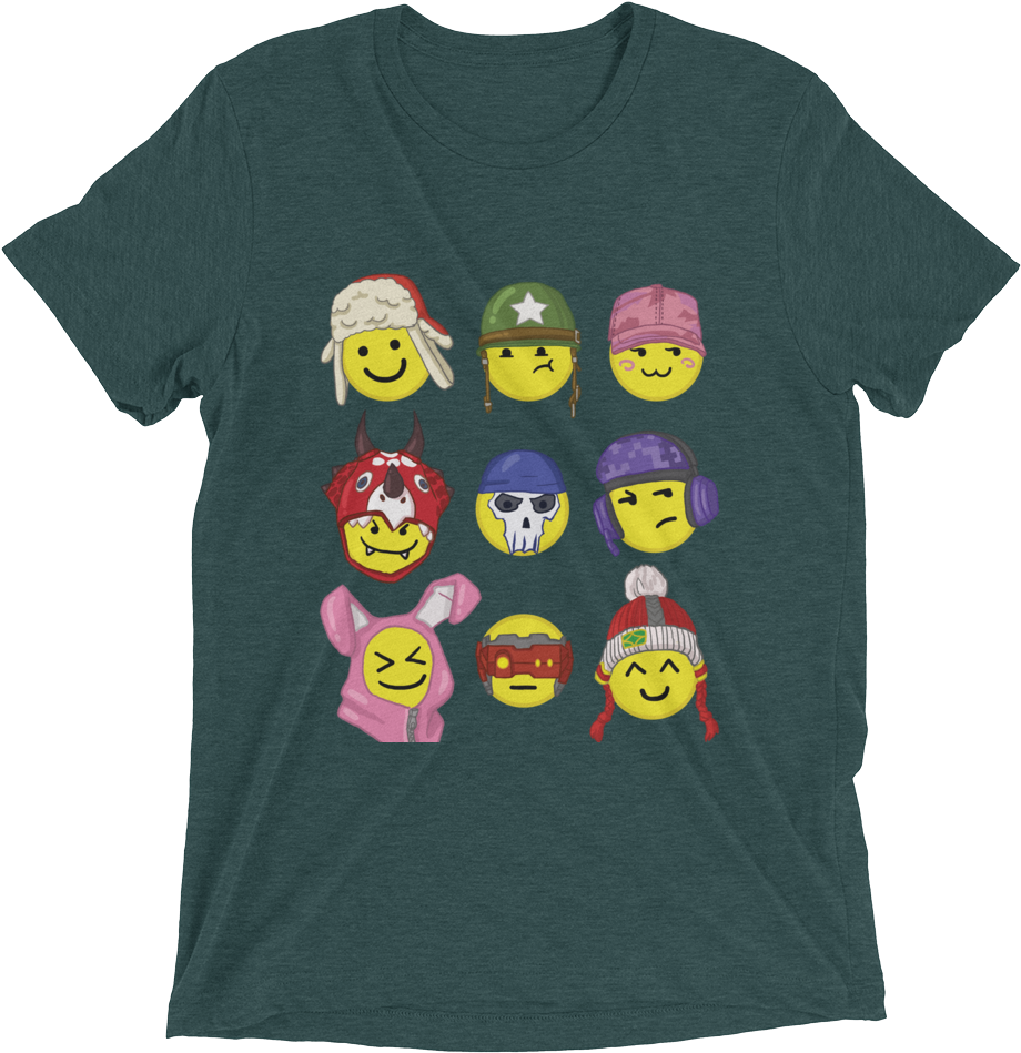 Fortnite Emojis Short Sleeve T-shirt (1000x1000), Png Download