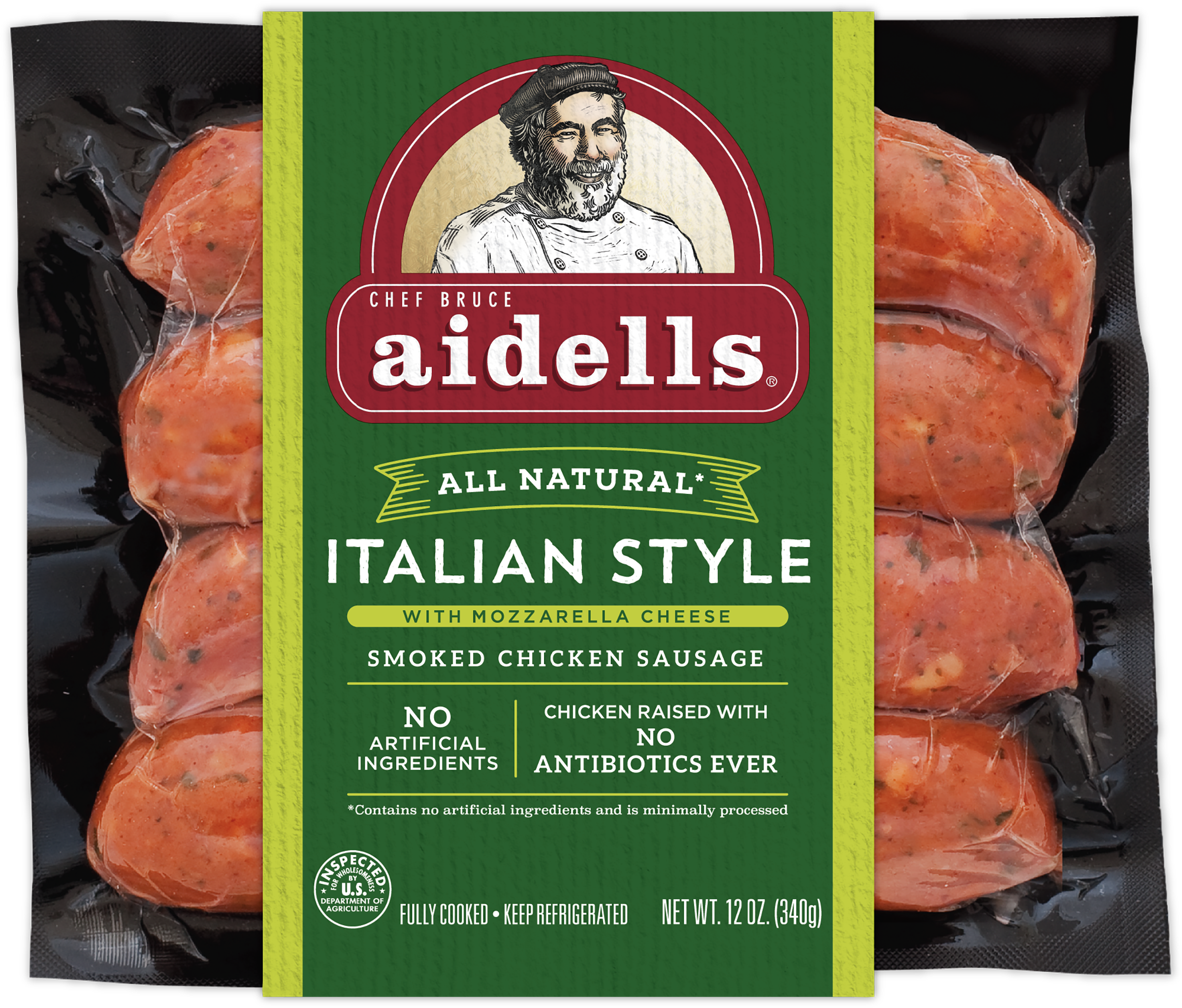 Aidells® Smoked Chicken Sausage, Italian Style With (2400x2400), Png Download