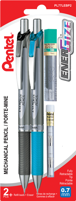 Pentel Energize Mechanical Pencils With Lead And Eraser - Energel Deluxe Pen & Pencil Gift Sets (850x850), Png Download