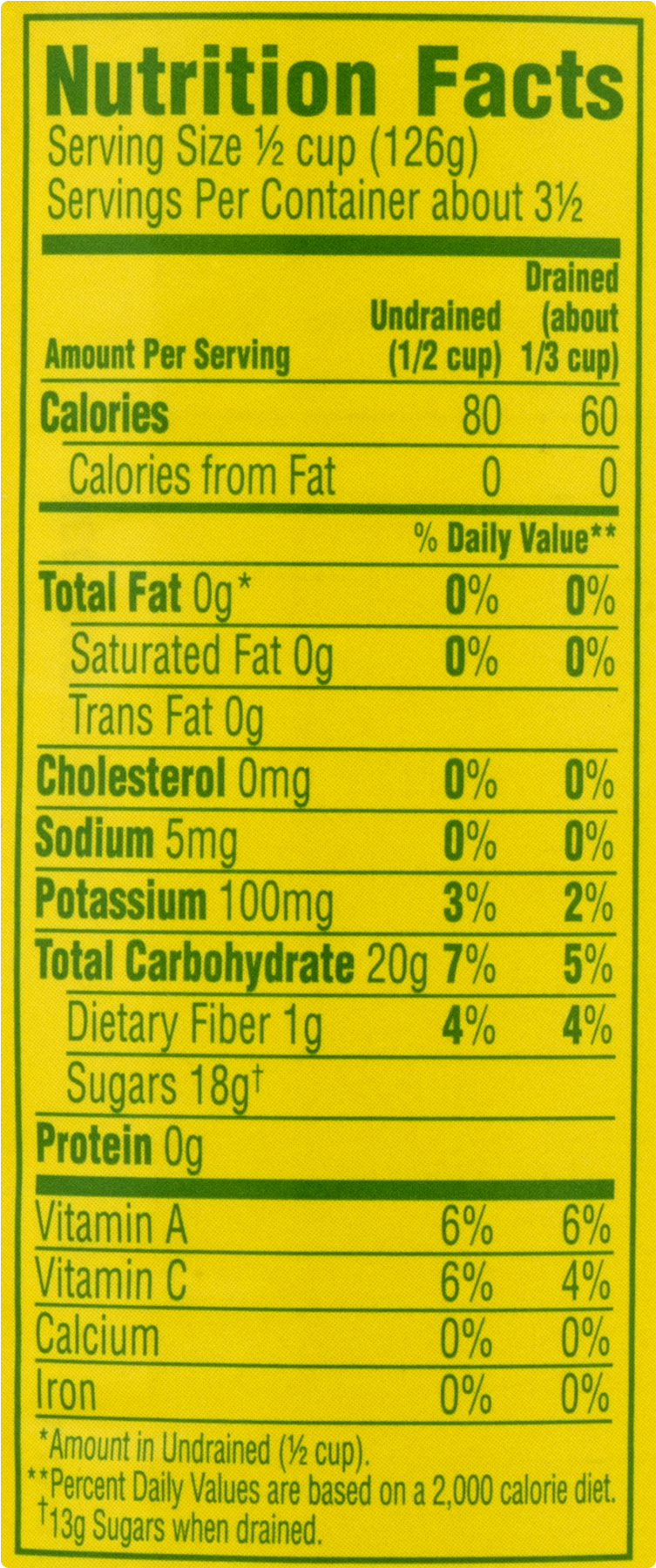 Del Monte No Sugar Added Sliced Yellow Cling Peaches (1800x1800), Png Download
