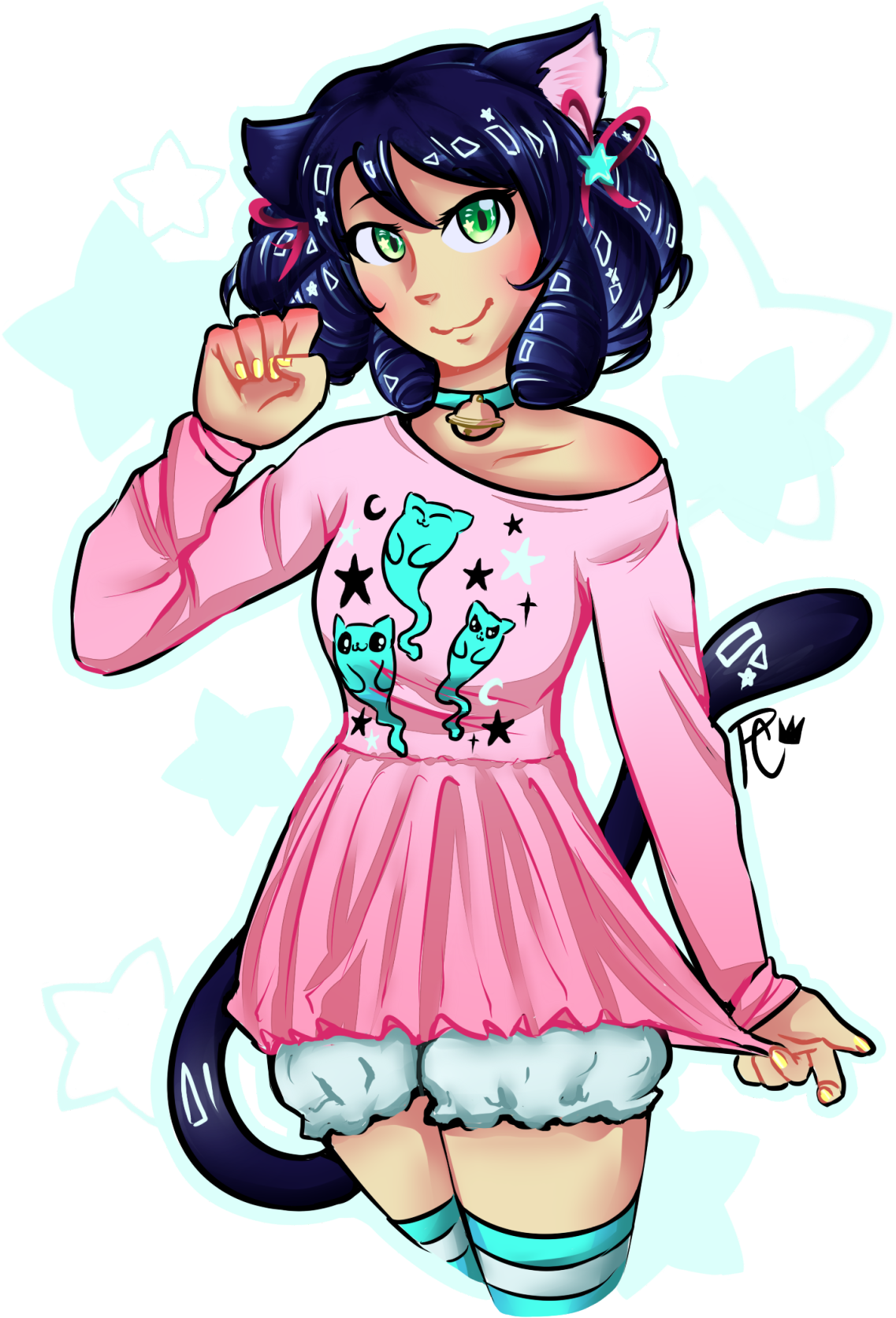 Precious Furry Child - Cyan (1280x1742), Png Download