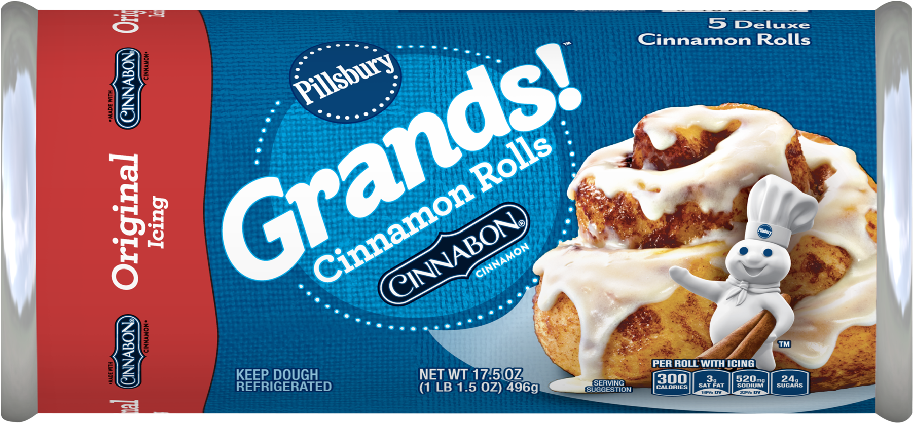 Pillsbury Grands , Cinnamon Rolls With Cinnabon Cinnamon, (1800x1800), Png Download