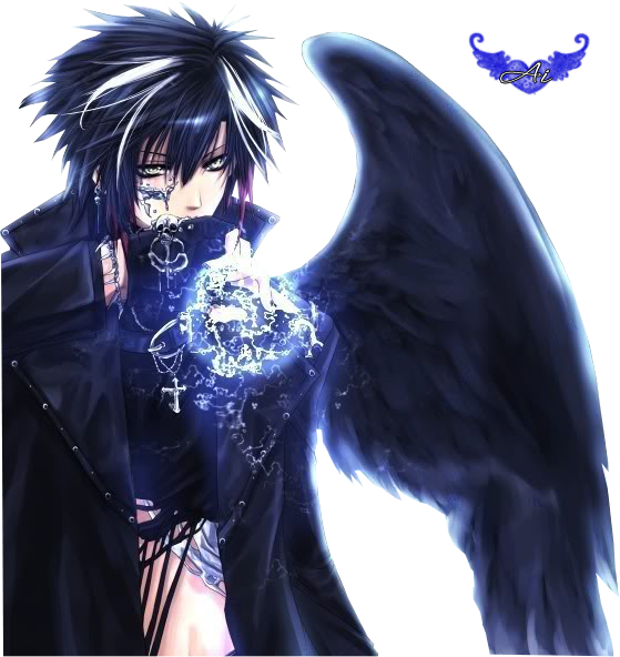 Related Wallpapers - Anime Fallen Angel Male (559x592), Png Download