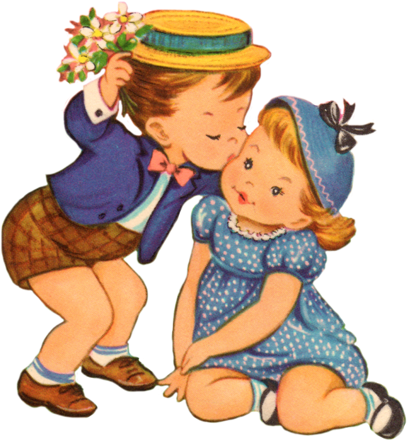 Embroidery Art - Valentine Clip Art Vintage (988x1024), Png Download