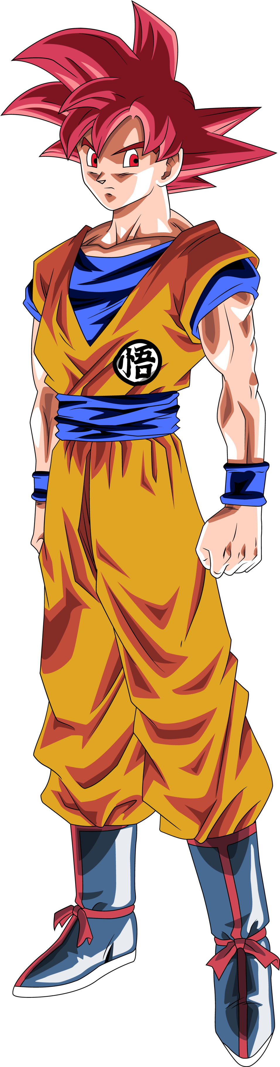 Dragon Ball Gt, Dragon Ball Image, Anime Manga, Goku - Goku Super Saiyan God Png (1024x3640), Png Download