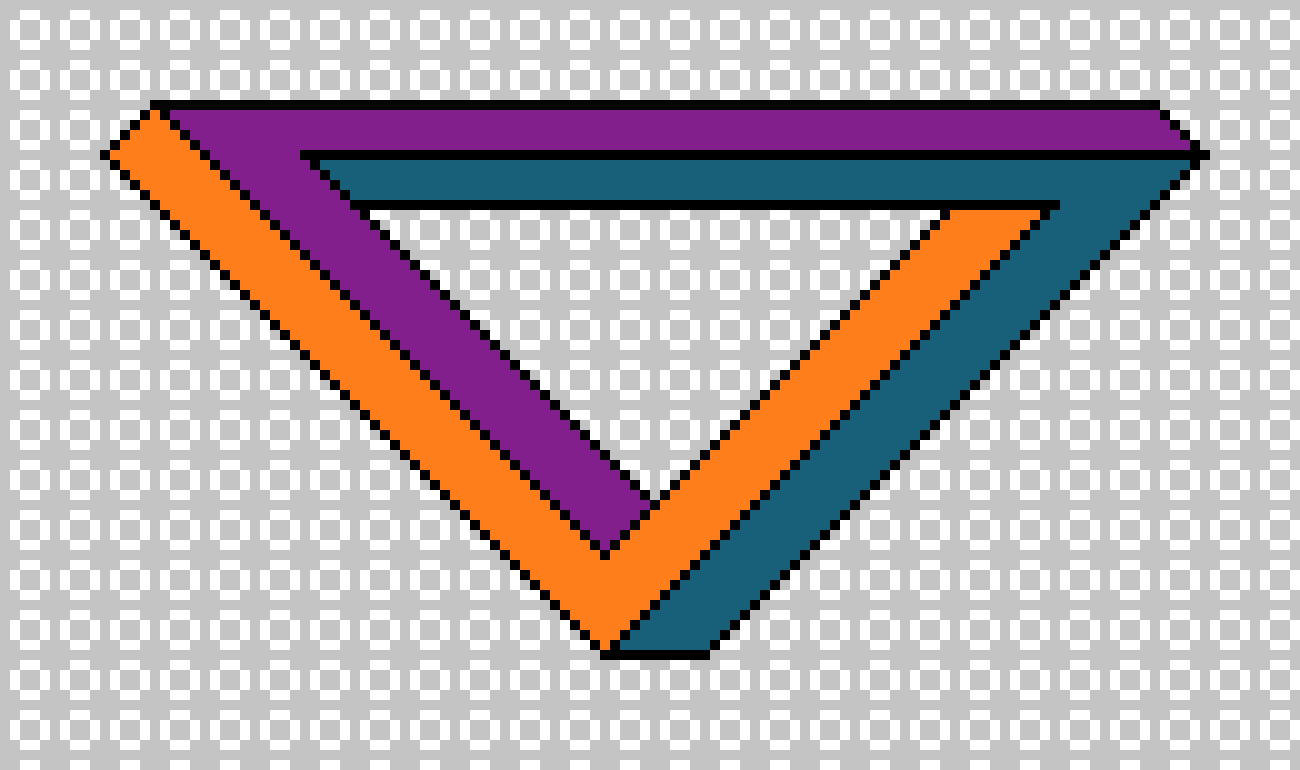 Impossible Triangle - Penrose Triangle (1300x770), Png Download