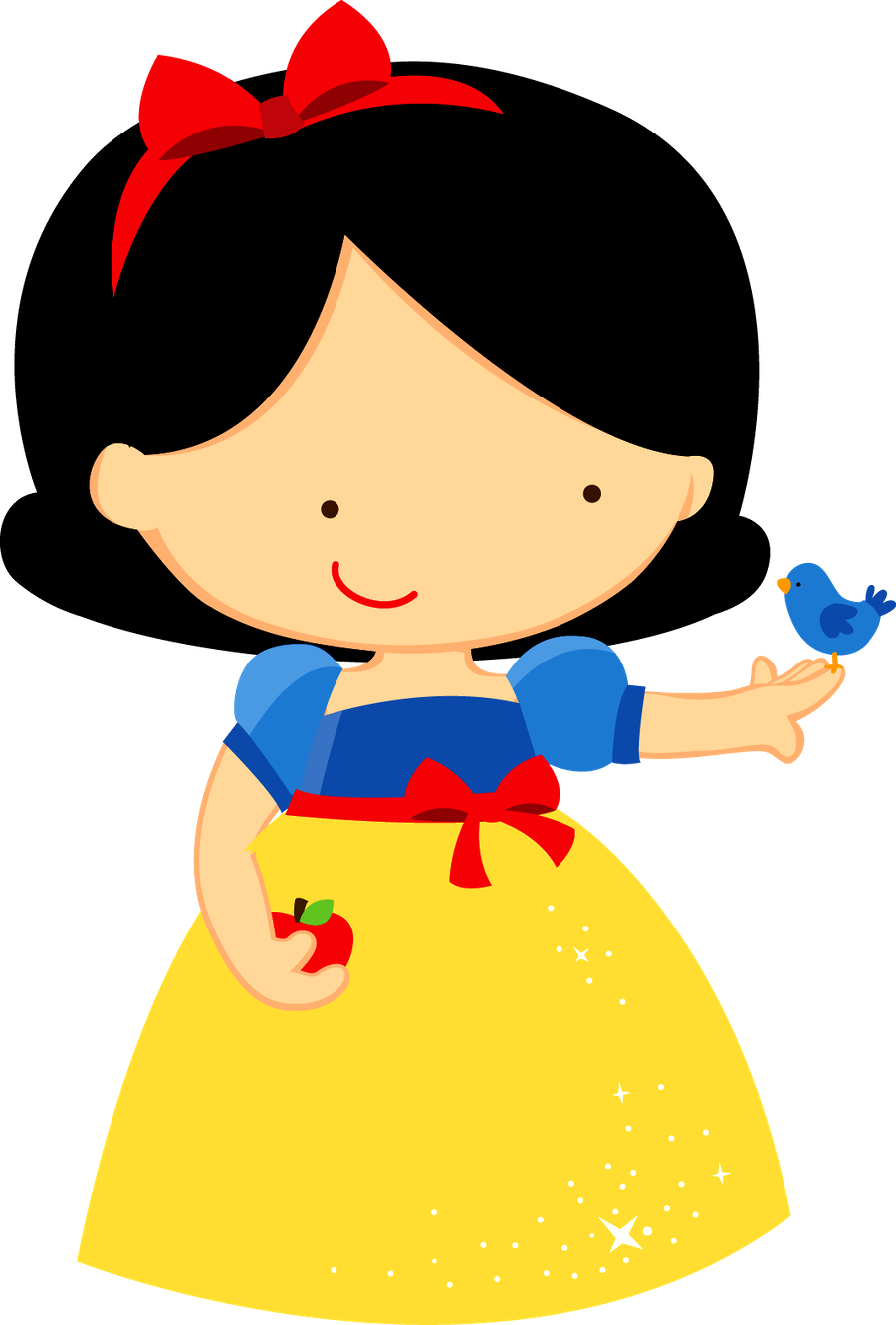Branca De Neve Zwd Princess Copia Png - Branca De Neve Cute Png (900x1330), Png Download