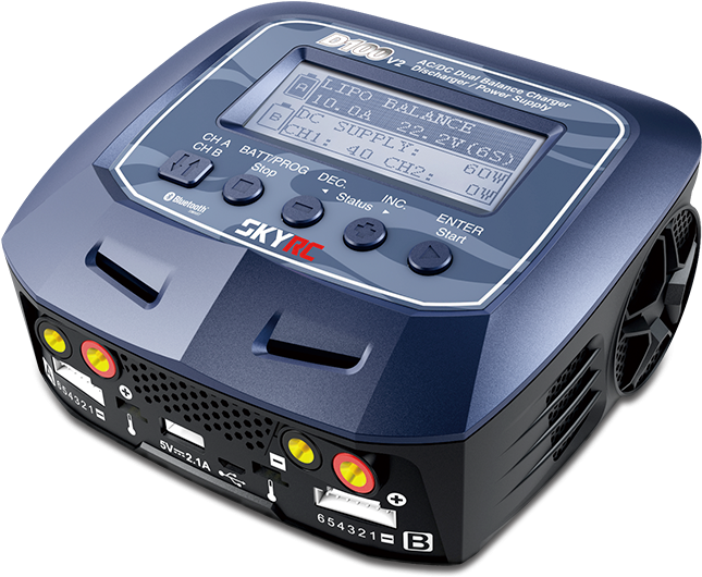 D100v2 02 - Sky Rc D100 V2 Ac Dc Dual Balance Charger (800x800), Png Download