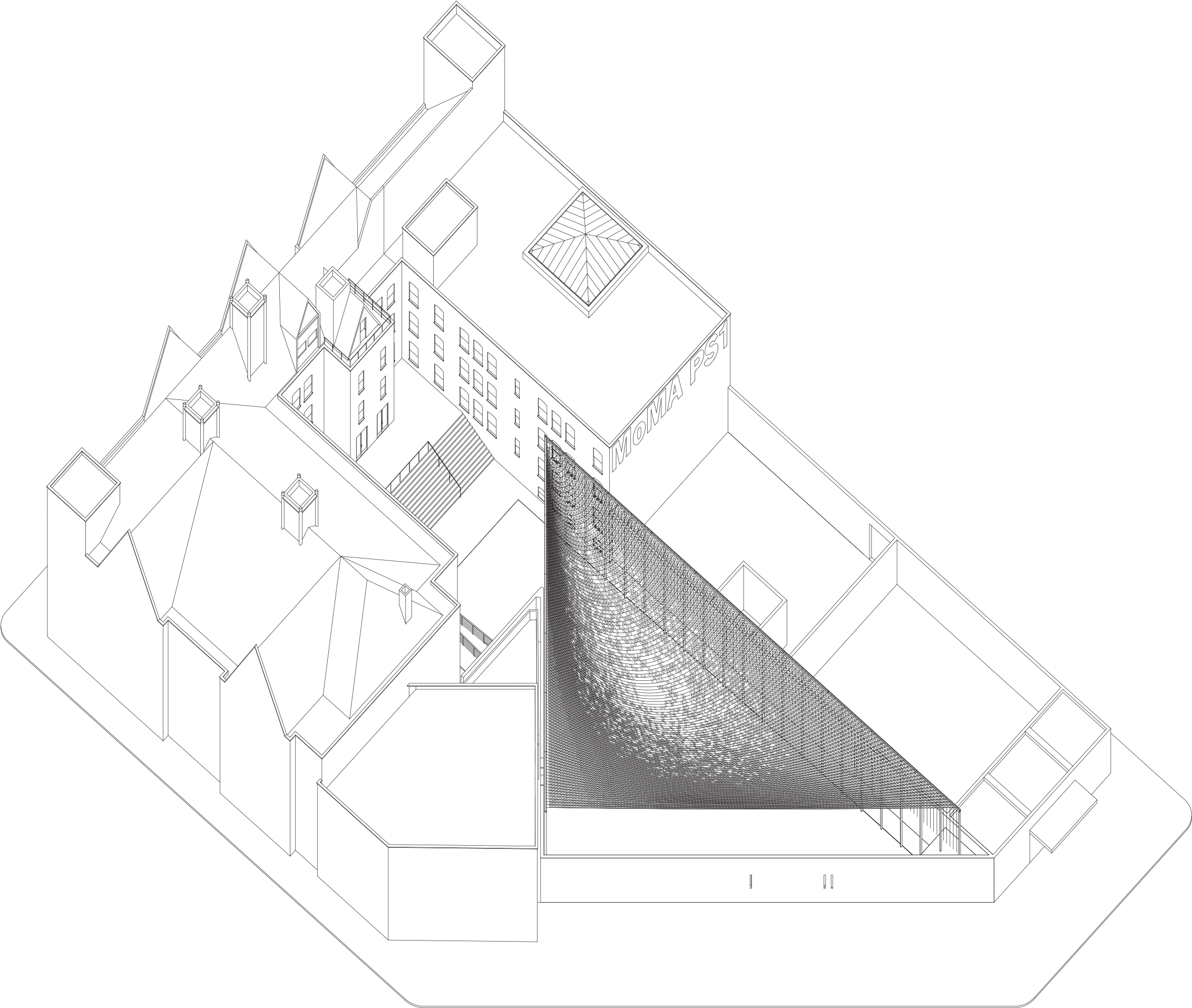 Mirror Mirror Moma Ps1 Young Architects Program Finalist - Drawing (2333x2000), Png Download