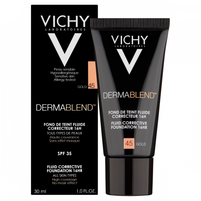 Vichy Dermablend Fluid Corrective Foundation 16hr Spf - Vichy Foundation (700x700), Png Download