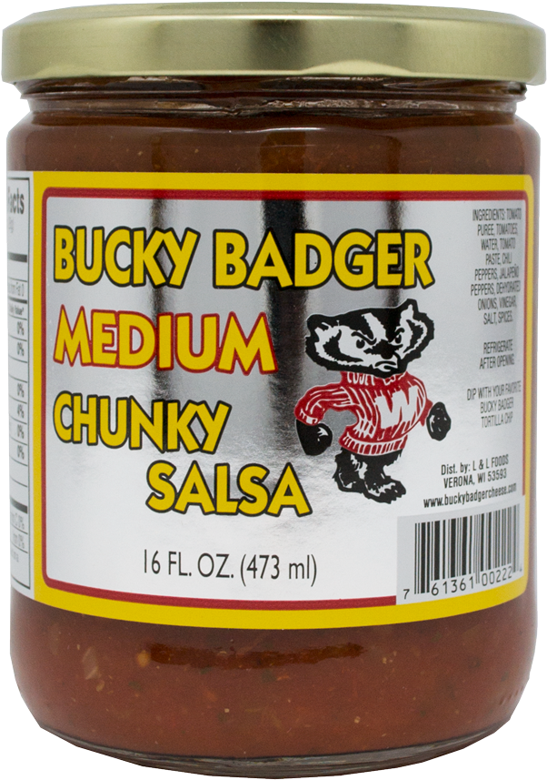 Bucky Badger Medium Salsa - Chutney (1000x1000), Png Download