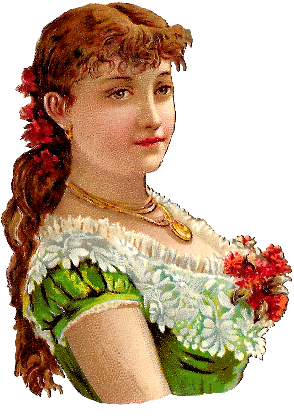 Victorian Woman Clipart Digital Download - Victorian Woman Illustration (1177x1600), Png Download