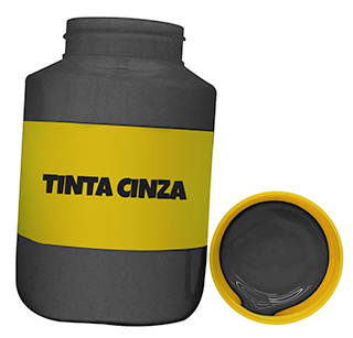 Um Pote De Tinca Cor Cinza (960x357), Png Download
