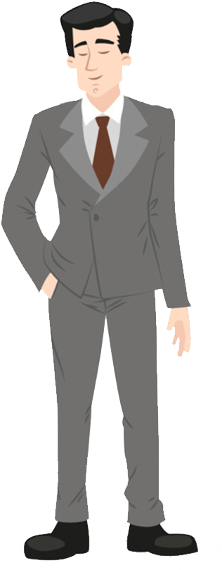Formal Wear Illustration Suits - Man In Suit Clipart Png (600x834), Png Download