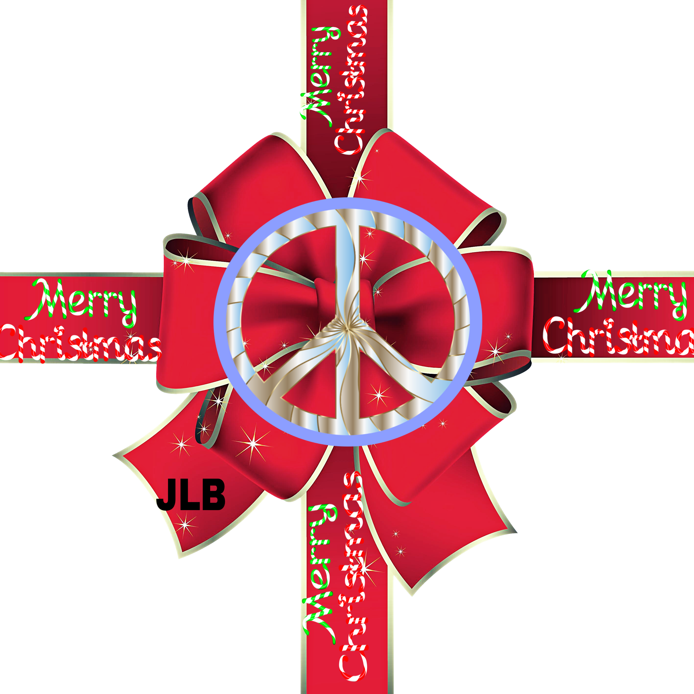 ☮/jlb - Clip Art Christmas Gift Ribbon (2835x2835), Png Download