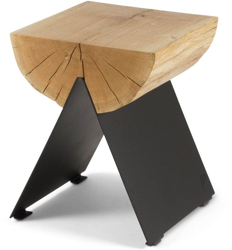 ½ Wooden Stool Black-0 - Stool (1200x990), Png Download