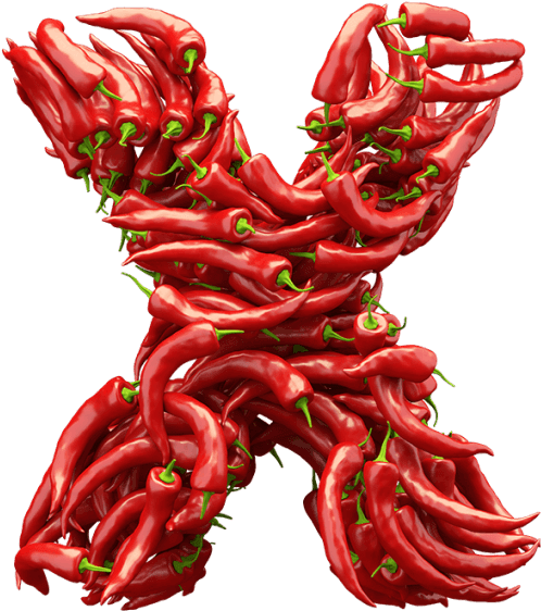 Red Hot Chili Pepper Font - Bird's Eye Chili (595x595), Png Download
