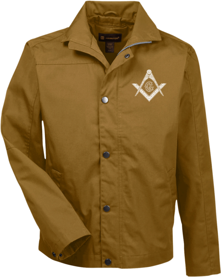 Square & Compass Jacket - Canvas Golf Jacket (900x900), Png Download