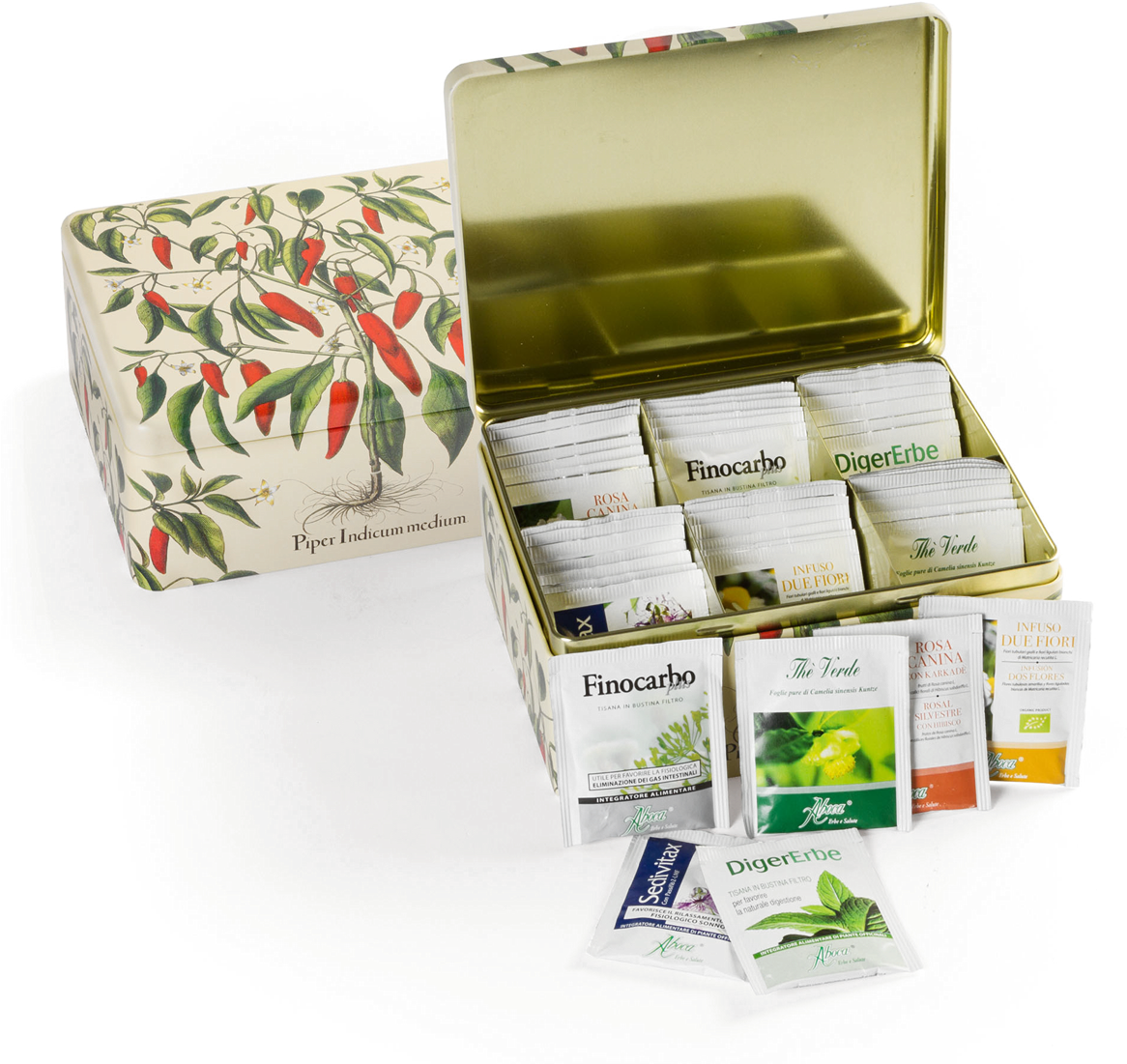 Chilli Pepper Chest 48 Herbal Teas Aboca - Tisane Confezione Regalo Herbal (1280x1280), Png Download