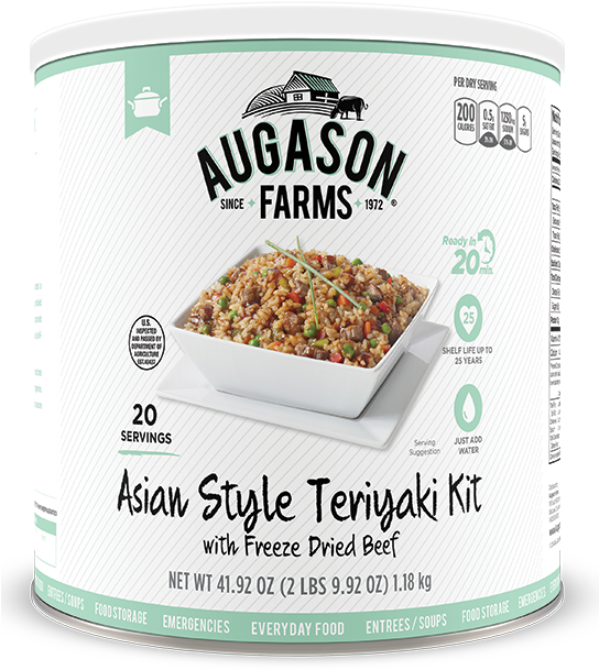 Augason Farms® Asian Style Beef Teriyaki Kit Can - Augason Farms Emergency Food Asian Style Teriyaki (543x717), Png Download