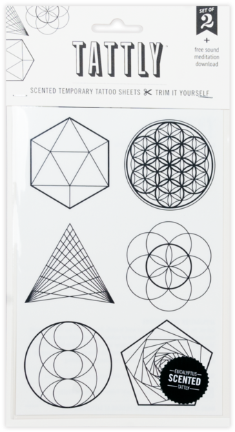 Sacred Geometry Sheet - North American Bear Company Cutie Tattootie Bunny Plush (690x690), Png Download