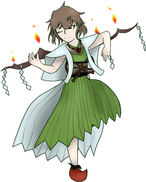 The Master Of The Two Youkai Garaiya By Jynx - Cartoon (559x704), Png Download