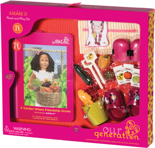 Our Generation Dolls - Our Generation 18-inch Doll Nahla With Book (600x600), Png Download