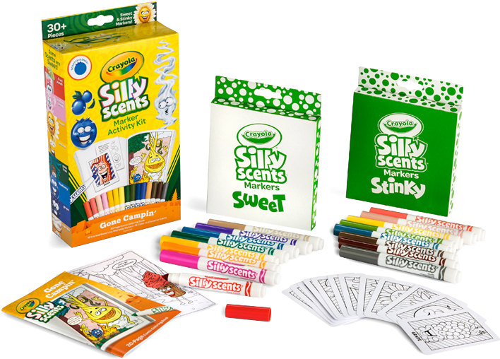 Stinky And Sweet Scents Now Available Stinky And Sweet - Crayola - Silly Scents Mini Inspiration Art Case (734x558), Png Download