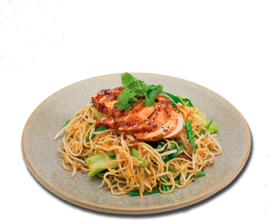 Teriyaki Chicken Soba - Salmon Teriyaki Soba Wagamama (560x560), Png Download