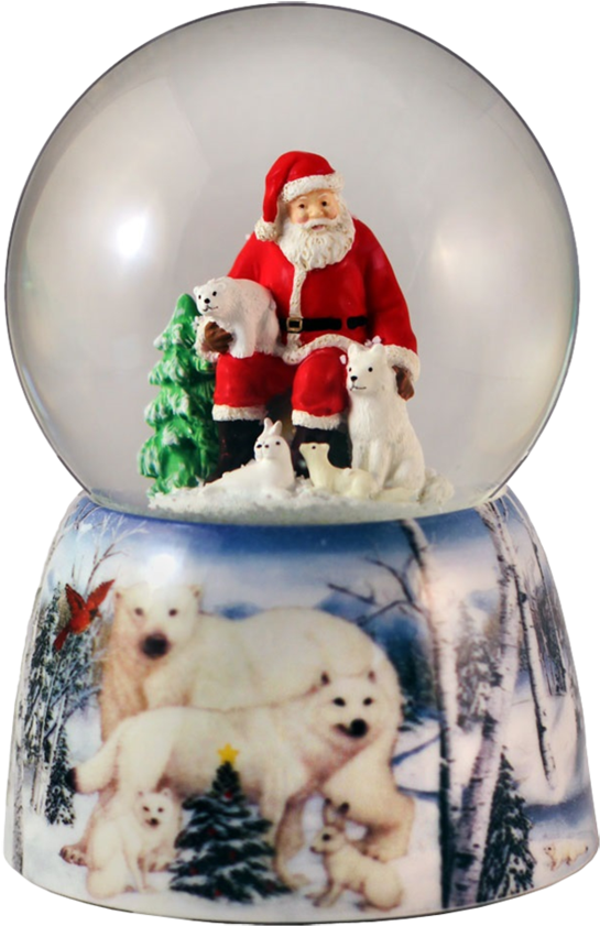 Download Santa W/polar Bears 80mm Wg PNG Image with No Background
