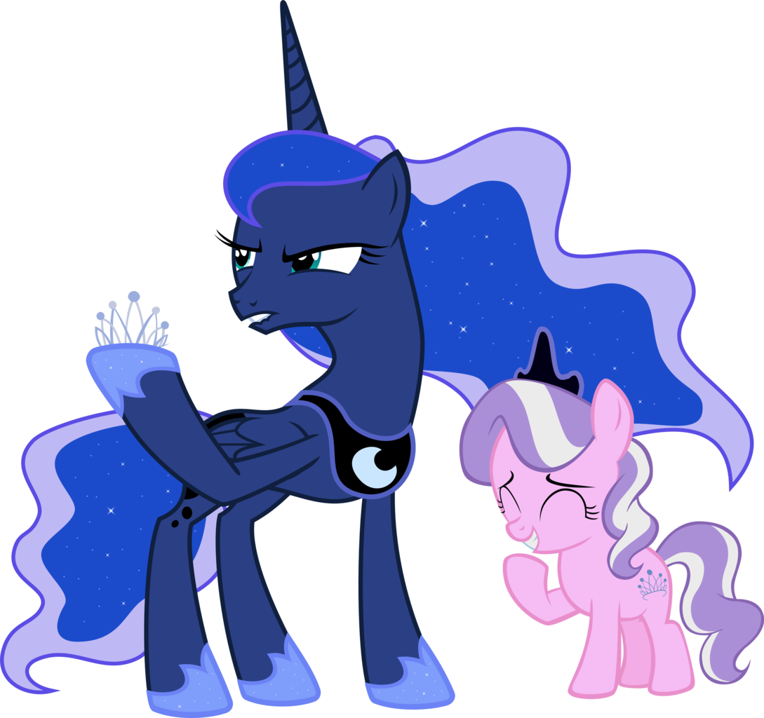 Absurd Res, Accessory Swap, Alicorn, Artist - Princess Luna Blue Diamond (1089x1024), Png Download