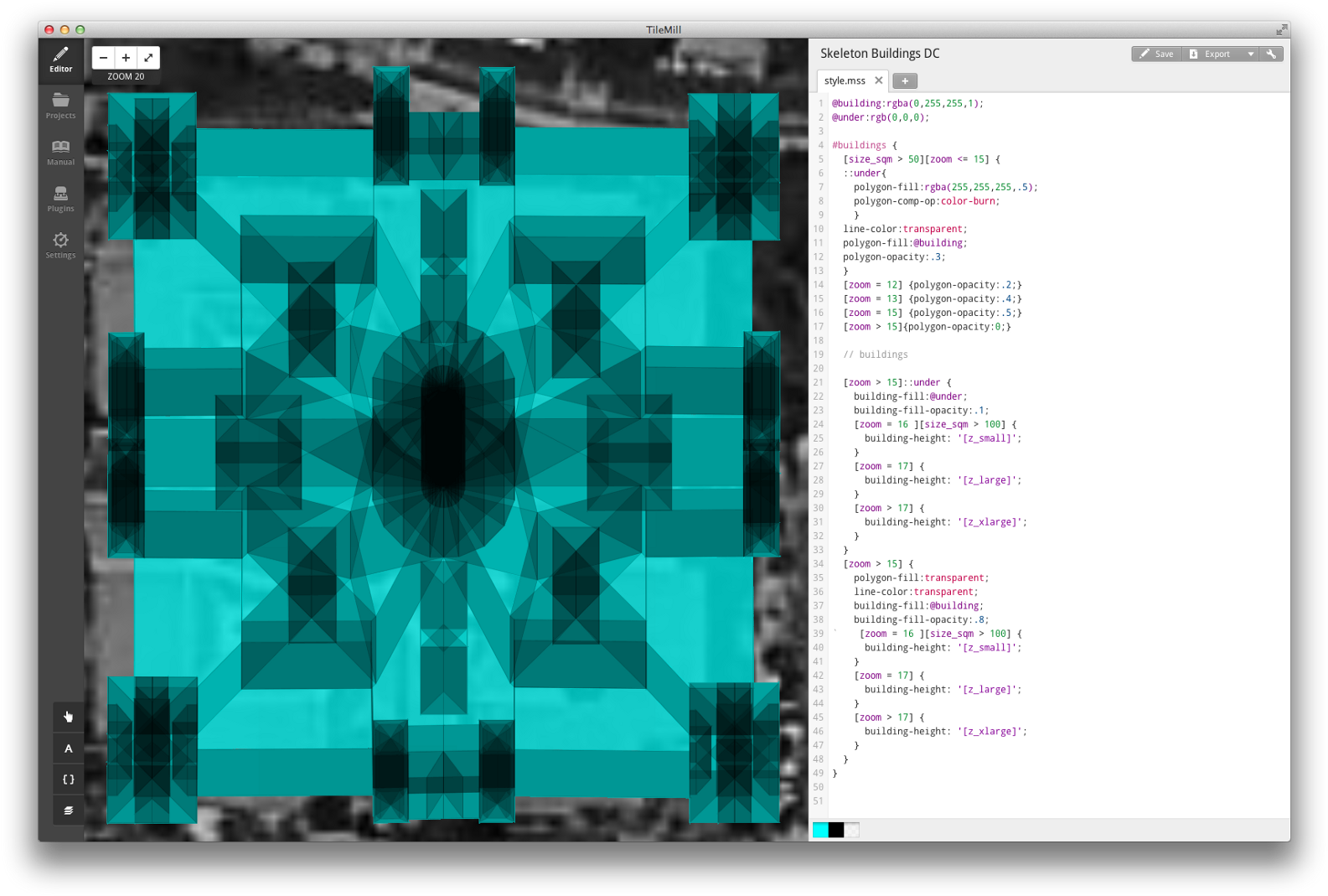Building Skeletons In Tilemill - Building Skeletons (1600x1084), Png Download